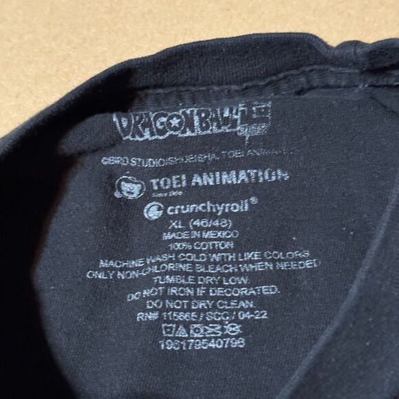 DRAGON BALL Super Men's Toei Goku Animation Black Graphic T Shirt Size XL Cotton - Picture 3 of 7